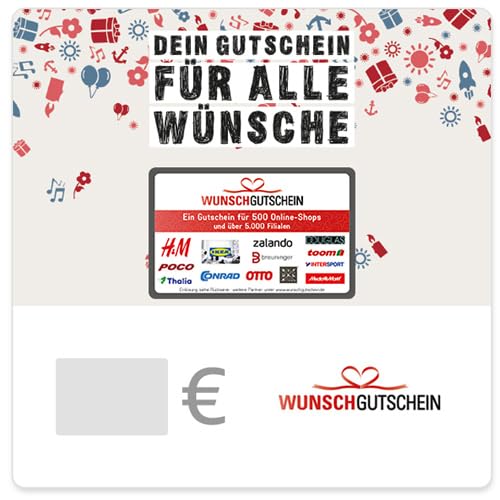 WUNSCHGUTSCHEIN The Perfect Gift – 500 Redemption Partners – for Germany – by Email