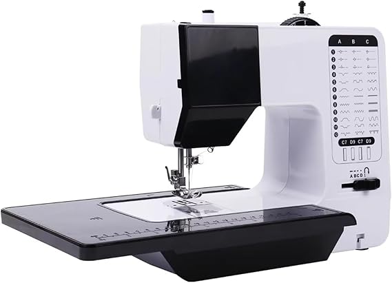 Heavy-Duty Sewing Machine | 38 Stitches | Electronic Features | Extension Table | Automatic Needle Threader | Drop-in Bobbin | Servo Motor | LED Light | Ideal for Thick Fabric