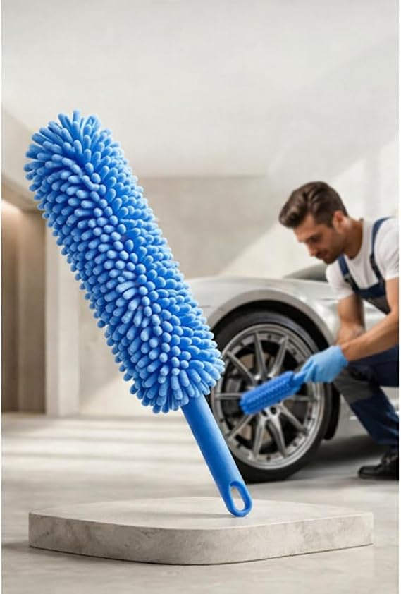 KaktüsKedi Esnek Jant Temizleme Fırçası Mikrofiber Ulaşılması Zor Alanlar İçin Jant Bakım Fırçası 429029