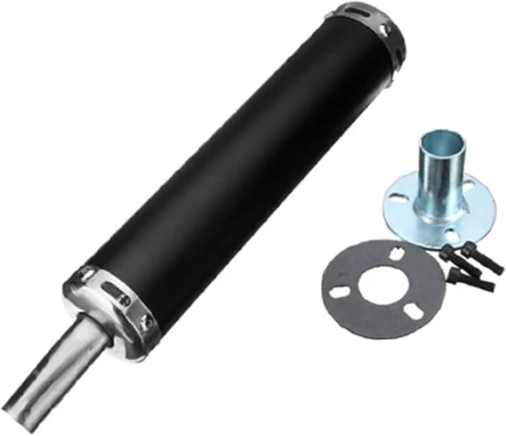 For 2 Stroke 50-250CC Motorcycle Street Dirt Bike Pipe Silencer 20mm Motorcycle Exhaust Muffler Pipe System Tailpipe Muffler Muffler Tail Throat(Black)