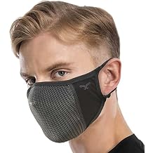 Naroo N0U - Super Breathable Sun Face Mask for Summer Outdoor Activities With 3 Layers of Light Single Ply Mesh Fabric (Large, Grey)