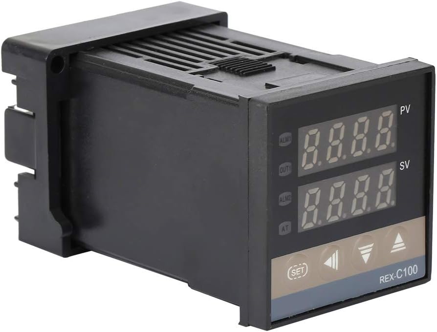 REX-C100 Temperature Controller, REX-C100FK02-MAN PID Digital Temperature Controller Relay Output Thermostat AC 250V Temperature Control Switch