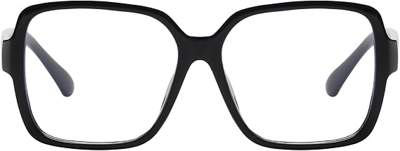 Oversized Square Reading Glasses for Men and Women Fashionable Blue Light Blocking Large Computer Reading Glasses Large Frame Glasses for Women