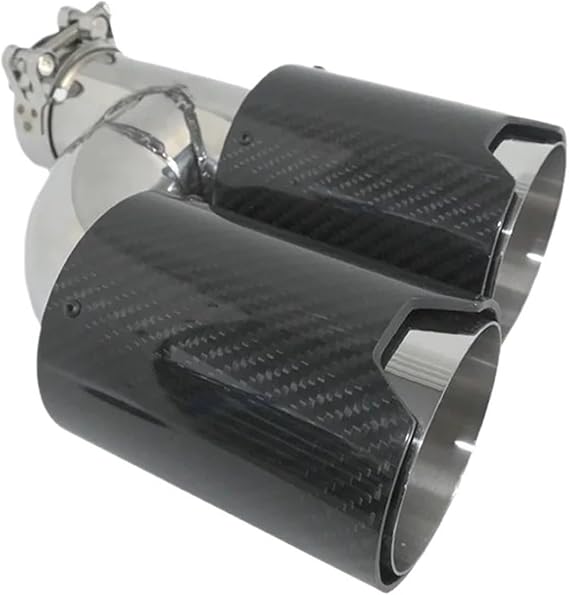 Car Tailpipe 2pcs Matt Carbon M-Model Exhaust for Pipe with Dual End Tips for Akrapovic Tail Muffler for Car System