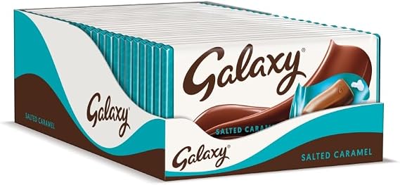 Galaxy Salted Caramel & Milk Chocolate Bar, 135g, Pack of 24
