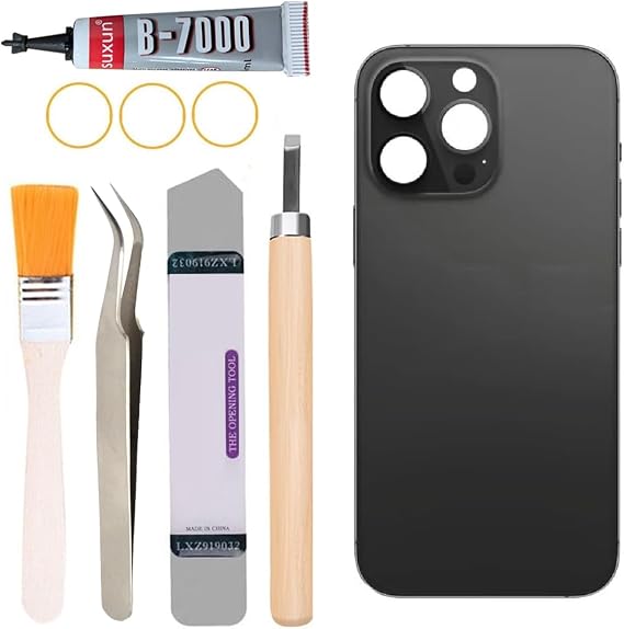 バックカバー ガラス 交換用 iPhone 14 Pro Max 6.7インチ対応 すべてのキャリア プロフェッショナルツールセット付き ブラック
