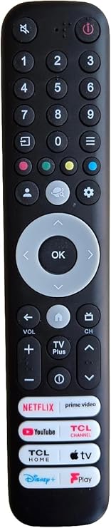 Replacement Remote Control for TCL Google/Android TV 85P715, 85P735, 85P8M, 98C735, 98C735K, 98C803 98P743, RC833 - GUB1, TV 75T8B - IR, No Voice Function