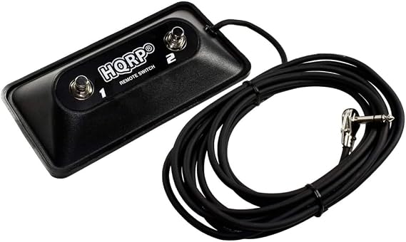HQRP Multi-purpose 2-Button Guitar Amp Footswitch compatible with Peavey 03022910 03008010 03330850 Replacement fits TransTube Bandit DeltaBlues Supreme Head Ecoustic 112 Mark VIII amps