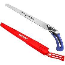 Workpro WP333008 Profesyonel Ağaç Budama Testeresi, 325mm, 8TPI, 65Mn Çelik Bıçak, Kauçuk Saplı