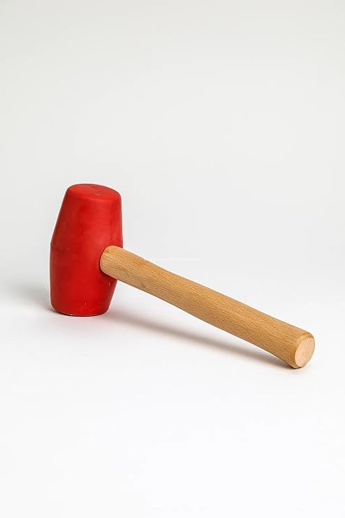 Termoplastik Başlıklı Tokmak, Gürgen Saplı, Darbe Emici Yapı, Yüzeye Zarar Vermeyen, Kaporta Ahşap ve Montaj İşleri İçin, Sessiz ve Dayanıklı Tokmak (60-70 MM)