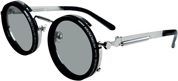 Adjustable Tint Sunglasses - 1-9 Gears Adjustable Rounded Fishing Glasses | Women's Accessories with Polarized Lens, Beach Driving with Golf, Outdoor for Travel Hiking Fishing