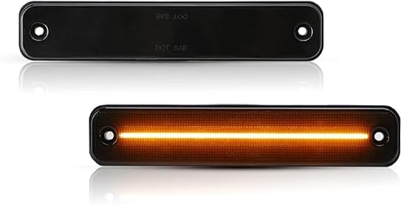 Indicator Lamp Full LED Side Marker Light For Hummer For H2 2002 2003 2004 2005 2006 2007 2008 2009 Turn Signal Light LED Sidemarker Lamps Side Mirror Indicator(2 peices Front Smoked)
