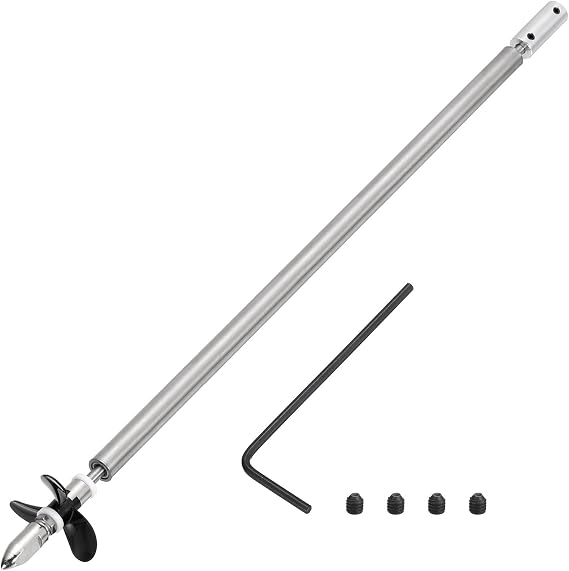 sourcing map Drive Shaft W Propeller and Coupling Joint for RC Boat Coupler Assemble Kit, L300mm Shaft, L25mm Sleeve, D36mm Three Propeller, Fit for 5 mm Motor Shaft