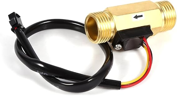 Water Flows Sensor 1/2, G1/2" Copper Hall Effect Liquid Water Flows Sensor Switch Flowmeter Meter 1-30L/min