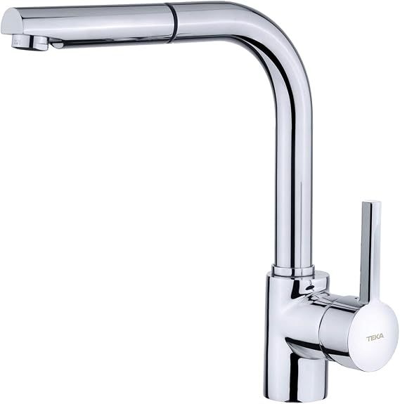 TEKA Kitchen Faucet with Removable High Spout, Anti-scaling Aerator, Chrome, Model ARK 938 [Energy Class A]