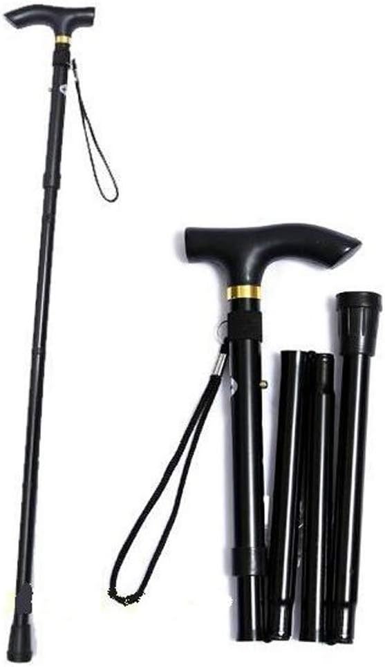 Adjustable Walking Stick Handle, Folding Walking Cane for Men & Women, Aid Disabled Crutches Aluminium Trekking Poles