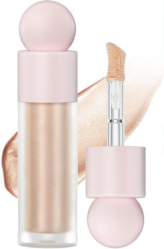 Champagne Liquid Highlighter Makeup Stick, Dewy Shimmer, Buildable Glow