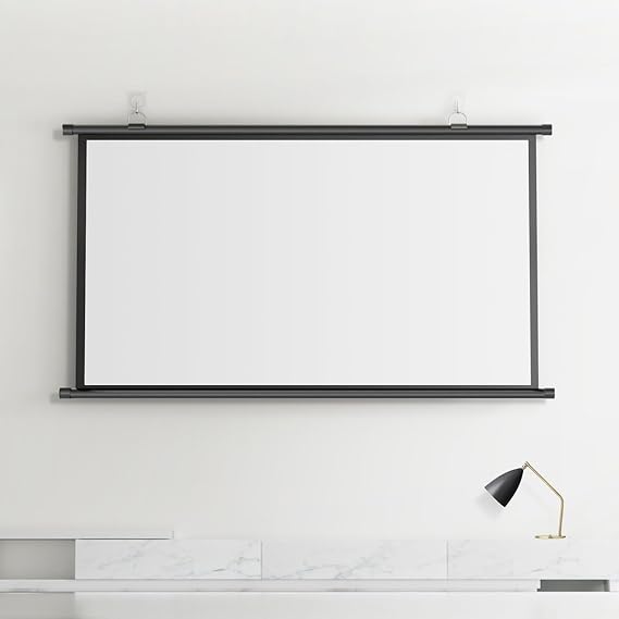 Projector Screen Screen 30/40/50/60/72 Inch 4:3 Fiberglass, Projector Screen Compact Size for Carrying and Storing Home Cinema Business Presentations 40"