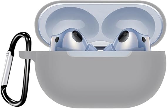 Microsonic Huawei FreeBuds Pro 2 için Kılıf Askılı Mat Silikon Gri [FreeBuds Pro 2 ile Uyumlu Kılıf - Gri]