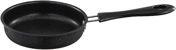 Round Flat Bottom Pancake Maker Skillet Fast Heating Non Stick Egg Omelette Pan For All Stovetops Electric Pancake Frying Pan Egg Electric Mini Grill, Black, 12.5cm [Energy Class A]