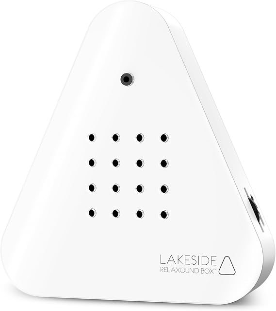 RELAXOUND Original Lakesidebox White - Modern Nature Noise Box - Relaxing Forest Lake Atmo - Motion Sensor with Sound - Nature Sounds Soundbox