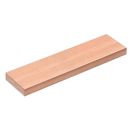 sourcing map Copper Flat Bar, 3/8" Thickness x 2" Width x 6" Length Copper Bus Bar Stock Plate Mill for Electrical (10mm x 50mm x 152mm)