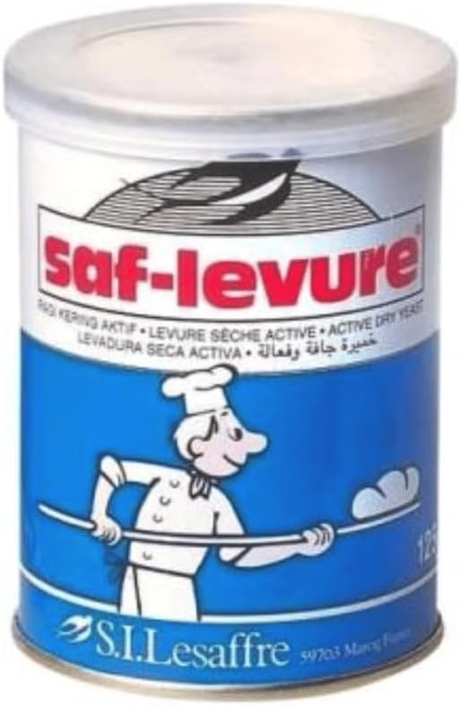 Saf-Levure Active Dry Yeast 125g - Professional Quality Baker's Yeast for Bread, Pizza Dough, and Pastries - Fast Activating & Long Shelf Life, for Consistent Baking Results