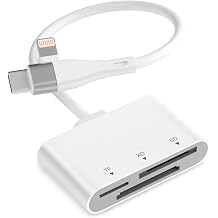 XD/SD Card Reader for iPhone 17 16 15 14, 3-in-1 USB-C & Lightning SD Card Adapter for Olympus xD Picture Card, Micro SD Reader for MacBook, iPad, Android, Old Camera Photo Transfer