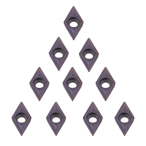 CNC Lathe Inserts Set of 10 DCMT0702 EM YBC205 Carbide Tips Inserts Blade With Box for Lathe Turning Tool Holder