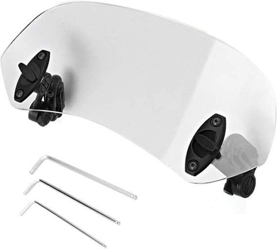 VOBOR Wind Deflector Motorcycle Adjustable Clip-on Windscreen Accessories Universal Extension Spoiler Attachment for Road Bike Motorcycle