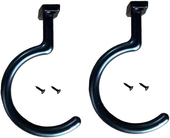 Drawup 2PCS Billiard Table Hooks Iron Snooker Triangle Rack Holder Wall Mounted Under Table Storage Black(Black)