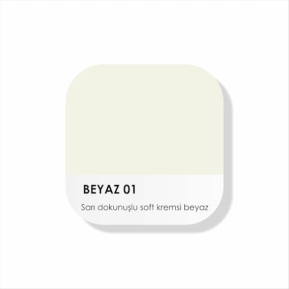 Akrilik Su Bazlı Silinebilir İç Cephe Duvar Boyası, 200ml, Özel Mat, Silikon Katkılı - 2023 Summer Palette - (Beyaz 01)