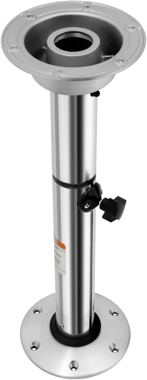GDSKR Removable Campervan Table Leg, Aluminium Telescopic Removable Table Leg, Adjustable Boat & Rotatable Pedestal Stand, for Rv, Camper, Caravan Boat, Yacht Home, 22-28"