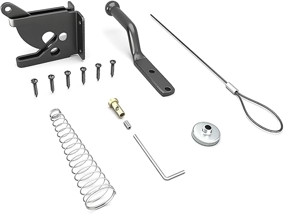 Self Locking Gate Gravity Latch Carbon Steel Auto Gate Latch Garden Gate Latches with Adjustable for Metal Wooden Fences Gates Sheds