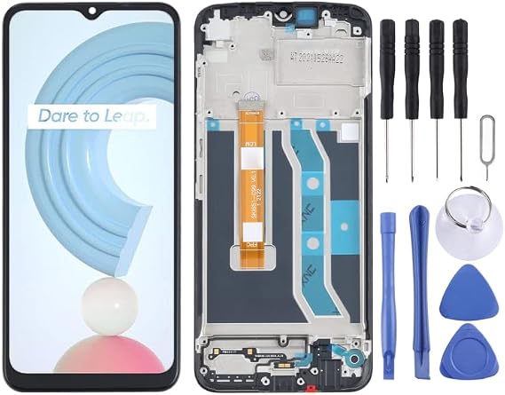 Original LCD Screen with Frame and Digitizer Full Assembly Spare Parts for Cell Phone Touch LCD Display for Oppo for Realme C21Y / Realme C25Y