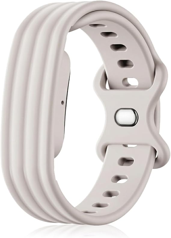 NOUKAJU Google Fitbit Air用バンド フィットネストラッカー交換用バンド ソフトシリコンストラップ 調節可能なリストバンド Google Fitbit Air Fitness Tracker用交換用ストラップ オフホワイト