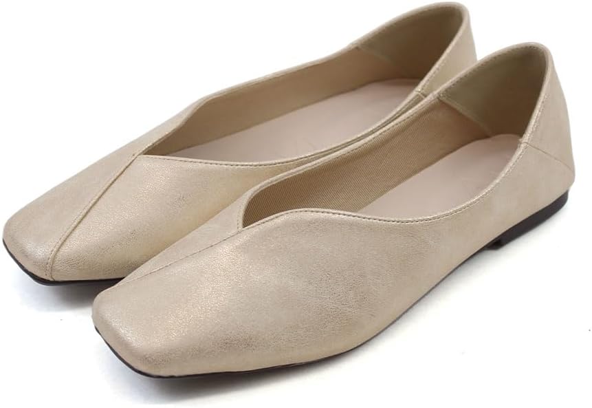 Vivian Adjustable Flat Shoes with Step-in Design and Flat Pumps