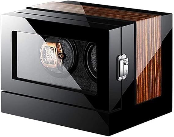DoubleWatchWinderBoxfor2AutomaticWatchesTouchPanelDisplayScreenBlueLEDLightAdjustableWatchPillows needed