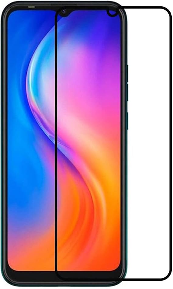 Microcase Tecno Spark 6 Go Tam Kaplayan Çerçeveli Tempered Ekran Koruyucu - Siyah