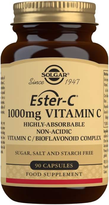 Solgar Ester-C 1000 mg Vitamin C Bioflavonoid Complex, 90 Capsules