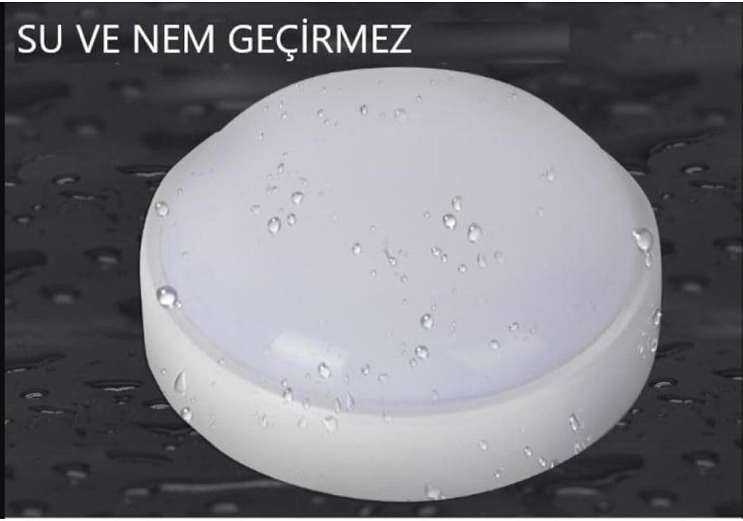 Ucuz Geldi Balkon Lambası Teras Lambası Artos 15w Yuvarlak Banyo Lambası 6400k Beyaz Işık Tavan Lambası (Beyaz) [Enerji Sınıfı A]