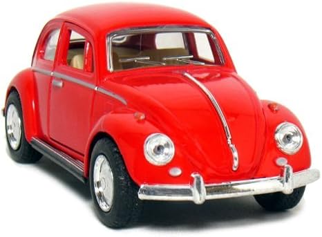 Kinsmart tarafından kinsmart tarafından 5 Klasik 1967 Volkswagen Beetle 01:32 Ölçeği (Kırmızı)