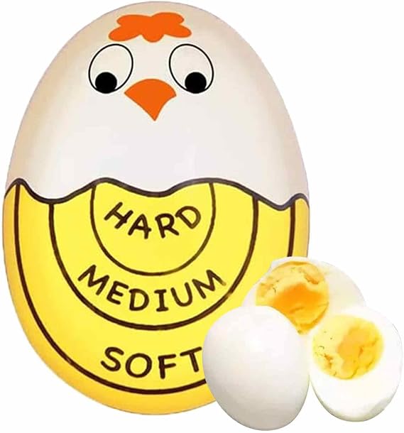 Egg Timer, Boiled Egg Timer, Semi Boiled Egg Timer, Egg Thermometer, Cute Egg Timer, Perfect Boiled Eggs, Color Changing, Boiled Eggs, Boiled Eggs, Timer, Silicone Material, Time Saving, Easy, Convenient, Classic, Breakfast, Morning, Kitchen Supplies, Timer Cooking Tool