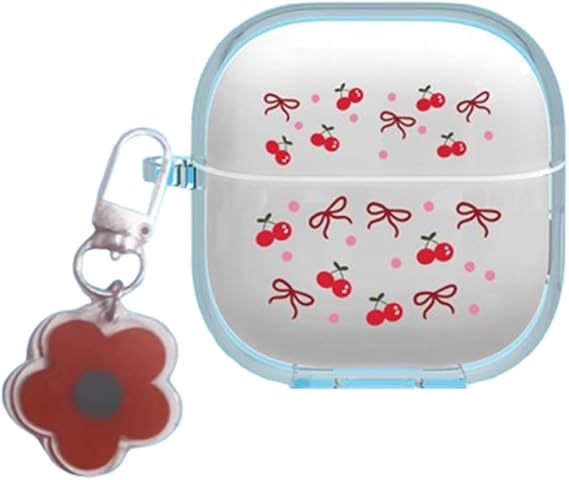 イヤホン ケース Huawei FreeClip 2用 透明 耐衝撃 完全保護 FreeClip2 イヤホンカバー キーチェーン付き ガールズ ボーイズ レディース メンズ リボン