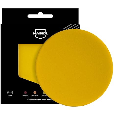 Nasiol Special Air Ducted Polishing Pad Yellow-150 Mm-Soft Polishing Cake Polishing Sponge, Detailing, Auto Application Sponge, Applicator Sponge, Sanding And Polishing Polishing Pad