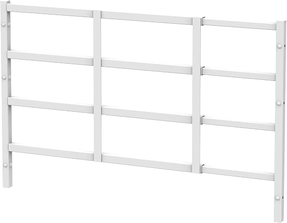 Fixed Window Safety Guard for Children Child Kids 19”x 38” Adjustable Width Prevents Accidental Falls, Non-Egress, Tamper Resistant Screws Included, White, Single Pack