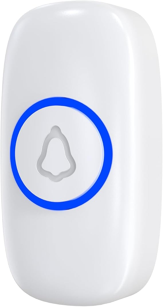 SECRUI Wireless Doorbell Push Button, DoorBell Transmitter Replacement or Additional for SECRUI Doorbell Receiver - Frequency 433M, Only Push Button -White
