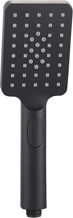 KINGBATH™ Hand Shower Square Bath Shower Handset Bathroom Shower Head Handset Handheld Matt Black 3 Mode Function
