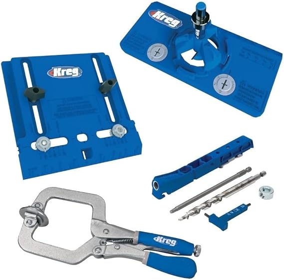 Kreg Hardware Installation Kit with Jigs and Two 3-Inch Face Clamps