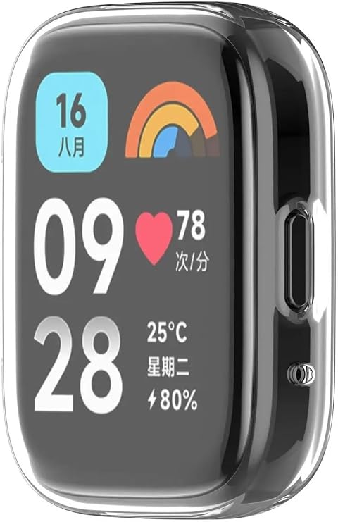 Redmi Watch 3 Active ile Uyumlu Ekran Koruyucu, Tam Koruma Kasa, Şeffaf